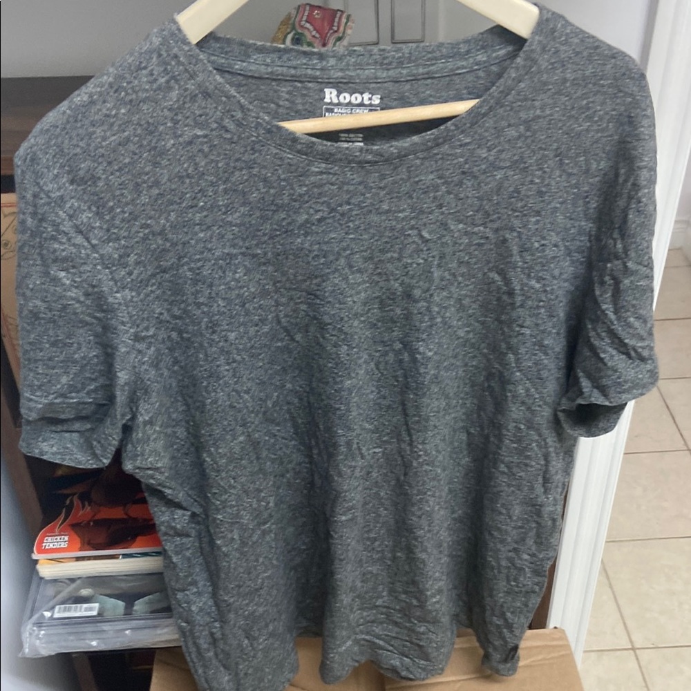 Roots Gray Basic Crew Men's Shirt